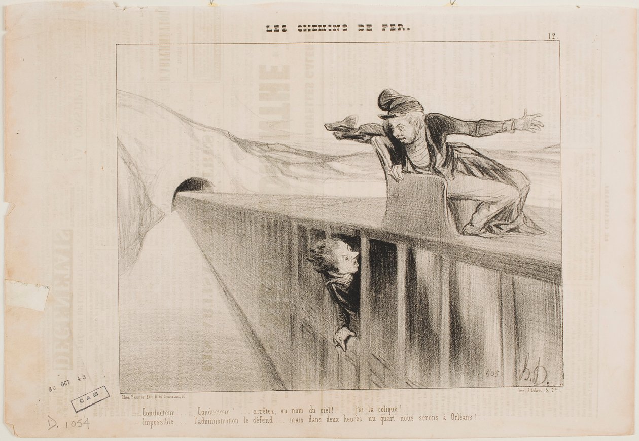 Conducteur! Conducteur! door Honoré Daumier