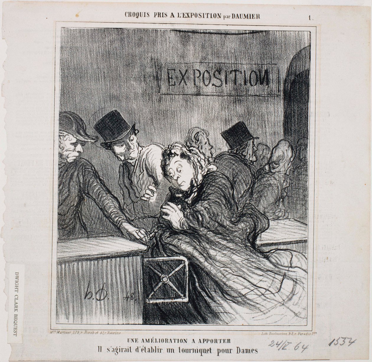 Schetsen van de tentoonstelling: Een aan te brengen verbetering door Honoré Daumier