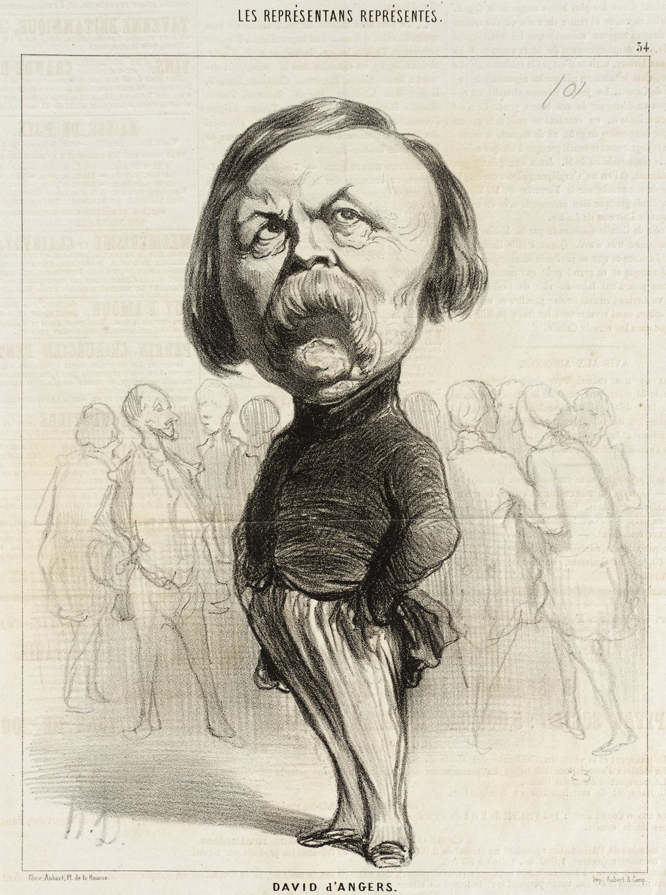 David van Angers door Honoré Daumier