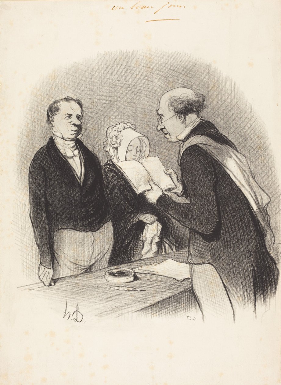 In aanwezigheid van de burgemeester door Honoré Daumier