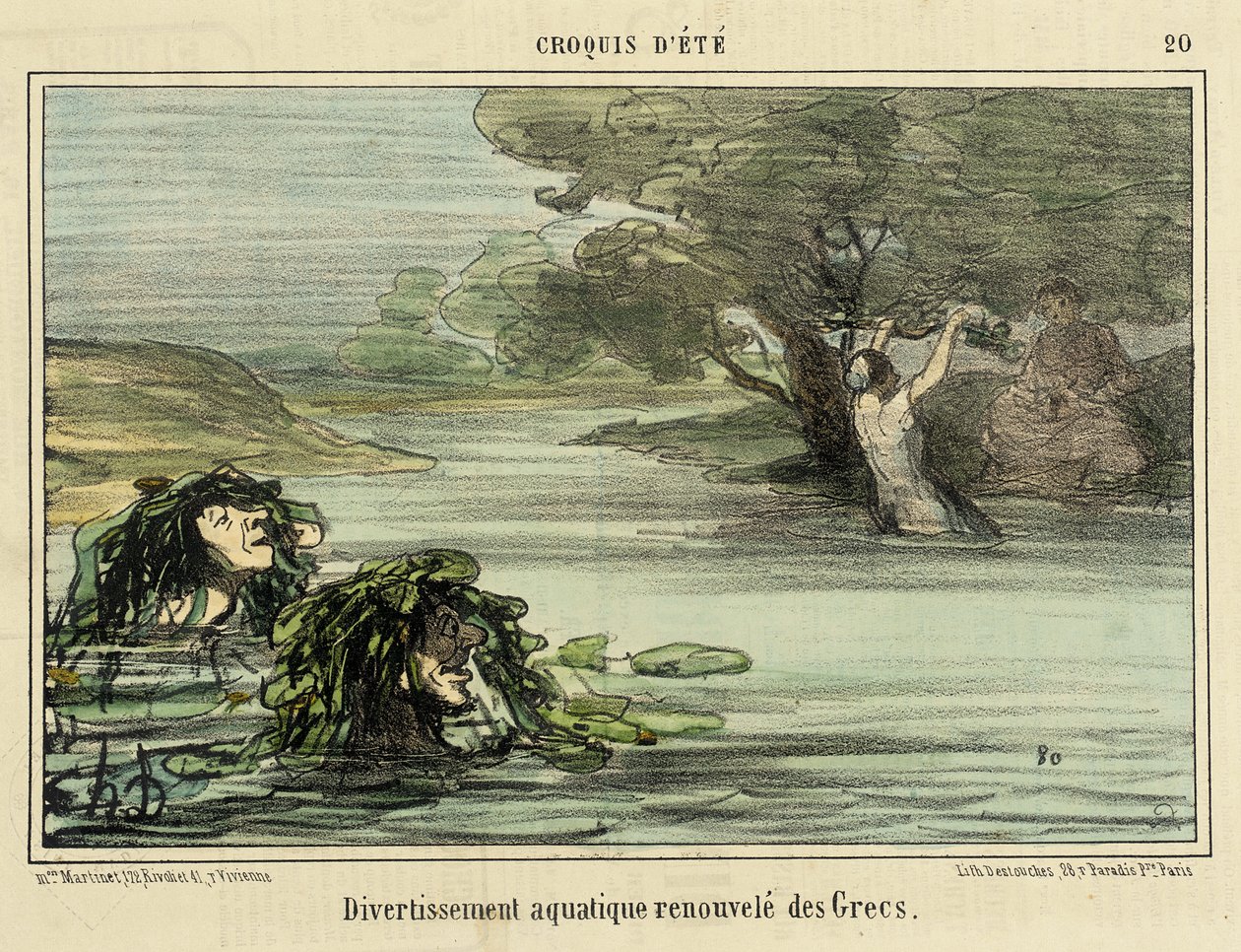 Vernieuwd watervermaak van de Grieken door Honoré Daumier