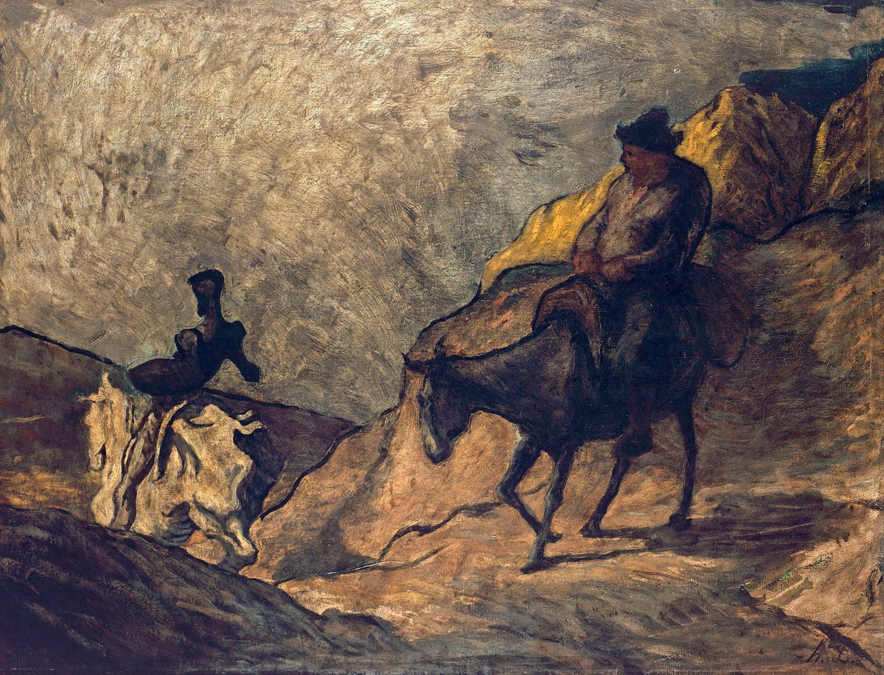 Don Quichot en Sancho Panza door Honoré Daumier