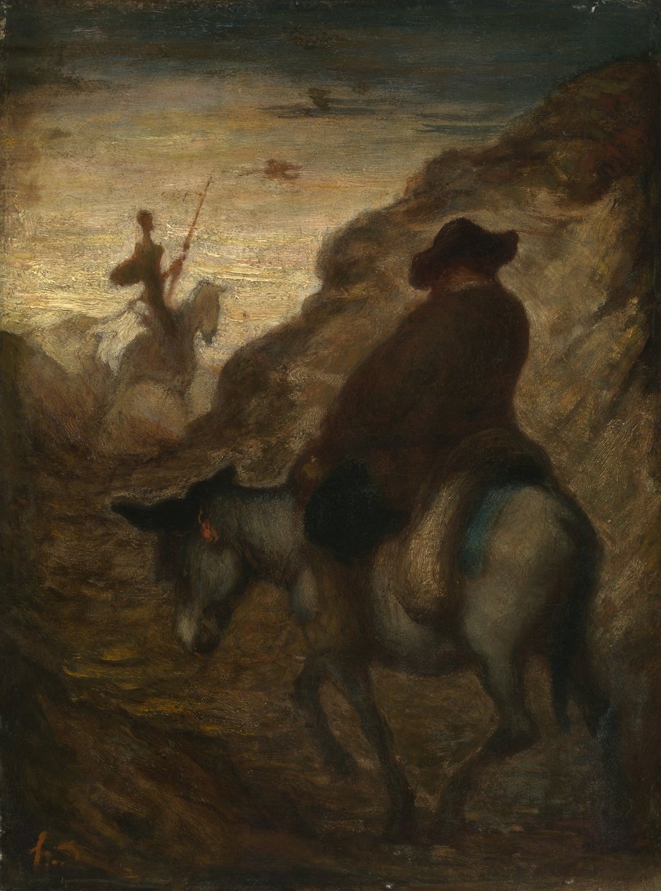 Don Quichot en Sancho Panza door Honoré Daumier