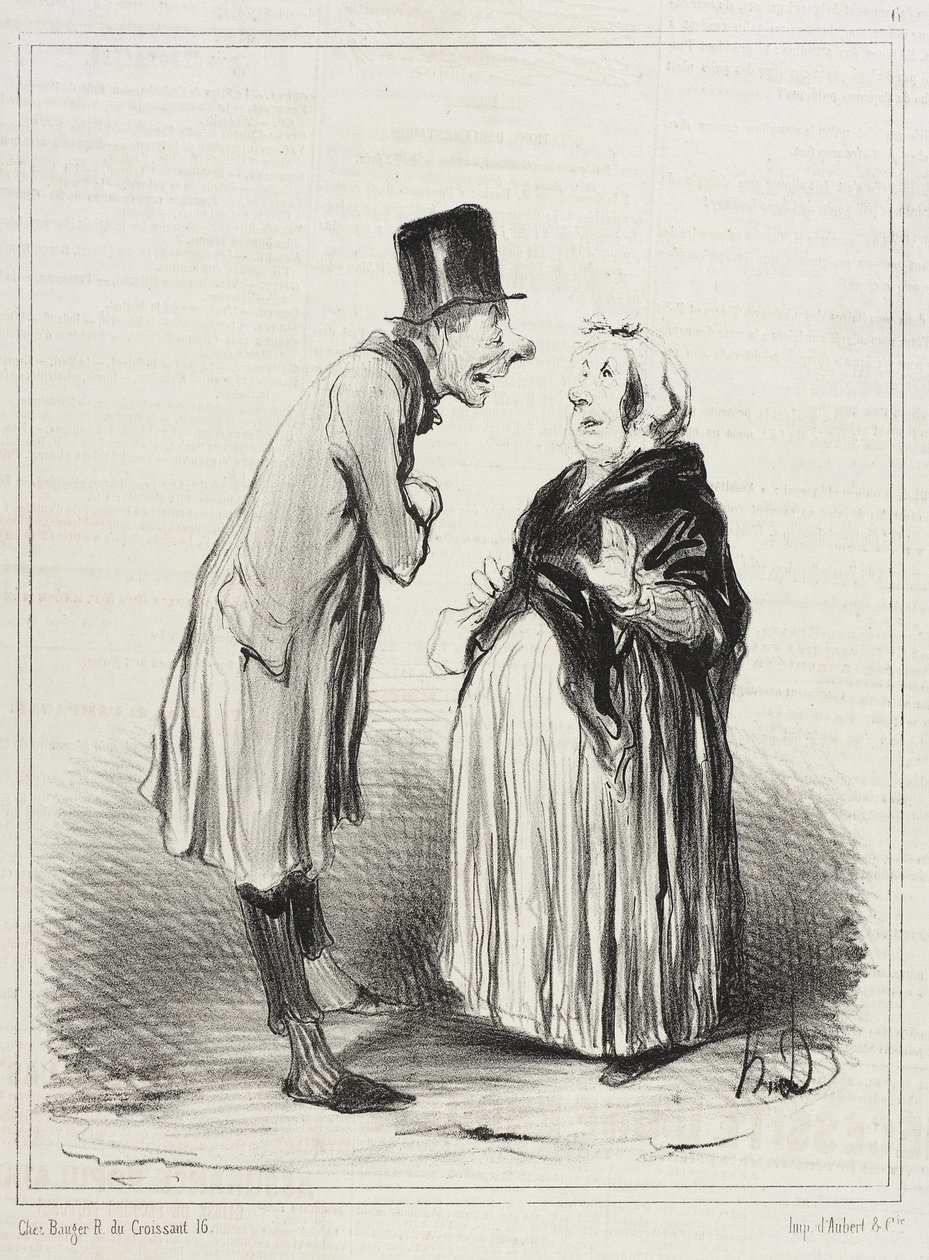 Nou ja! Het is precies zoals ik jullie al zei, meisje... door Honoré Daumier
