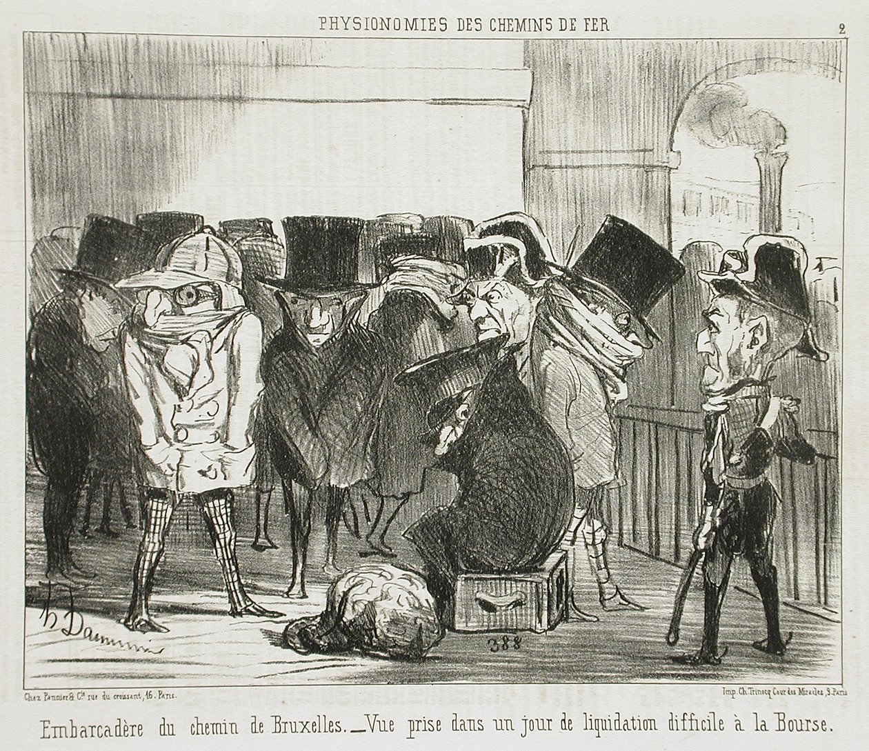 Aanlegsteiger aan de Chemin de Bruxelles door Honoré Daumier