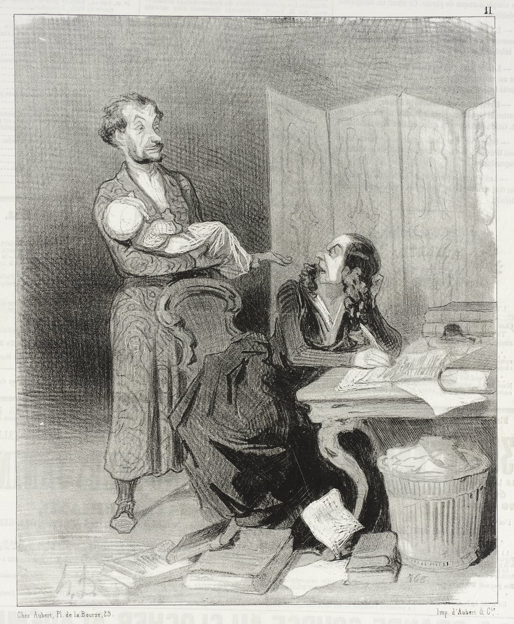 Breng dat toch verder weg ... het is onmogelijk om te werken ... door Honoré Daumier