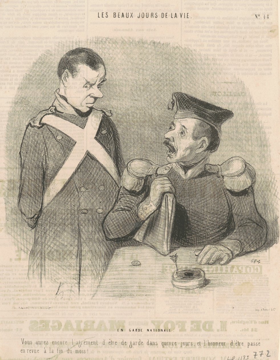 Een lid van de Nationale Garde door Honoré Daumier
