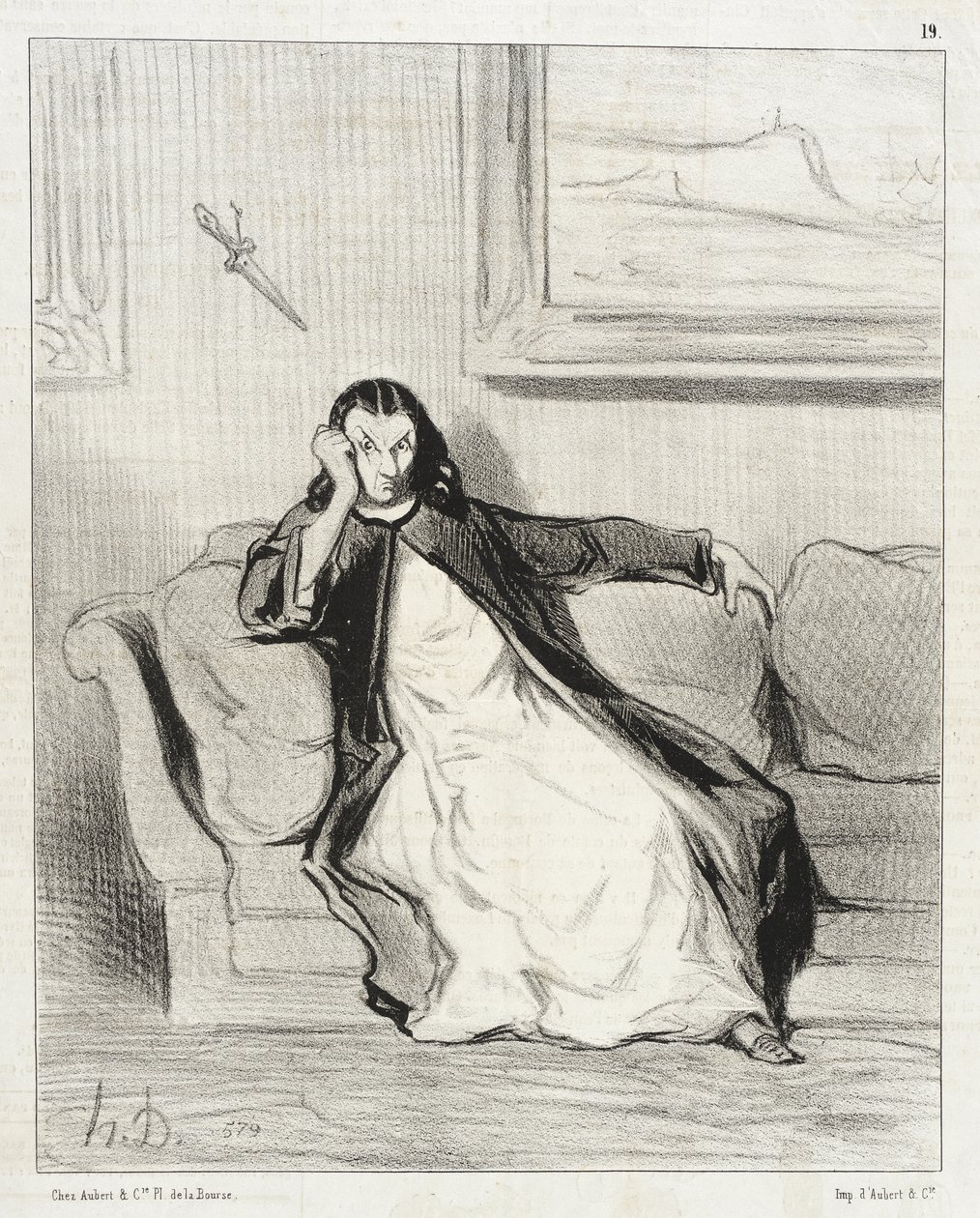 Hel en verdoemenis!... Uitgejouwd... Uitgejouwd!!... Uitgejouwd! door Honoré Daumier