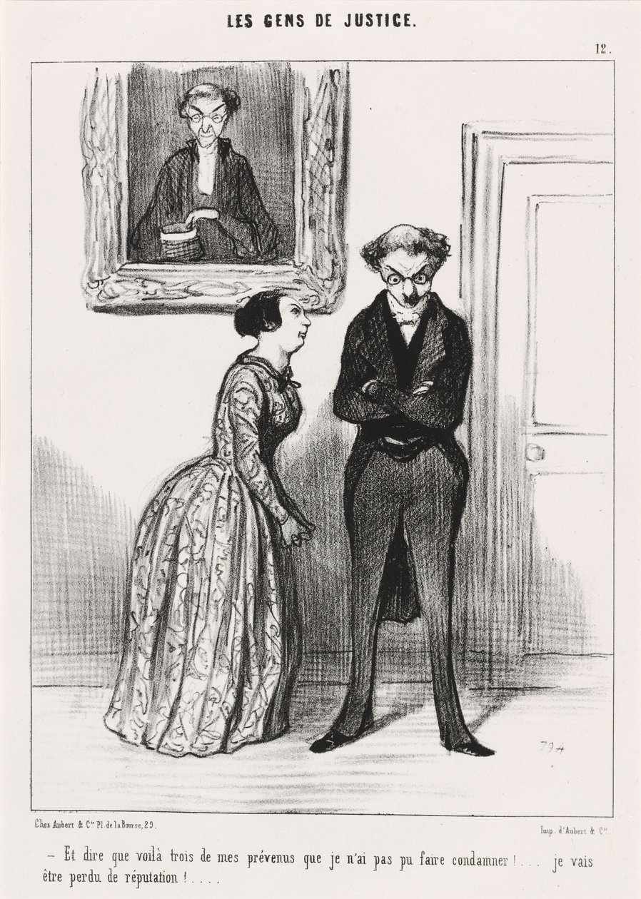 En dan te bedenken dat het er al drie zijn... die ik wel heb aangeklaagd, maar niet veroordeeld heb kunnen krijgen!... door Honoré Daumier