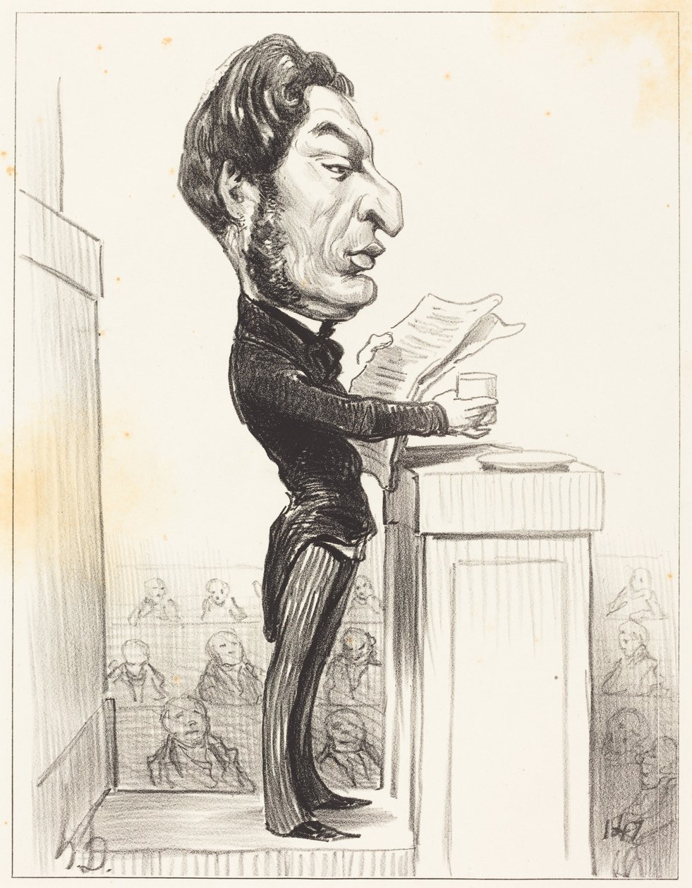 Eugène Rouher door Honoré Daumier