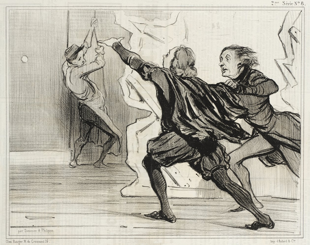 Dramatische klucht... door Honoré Daumier