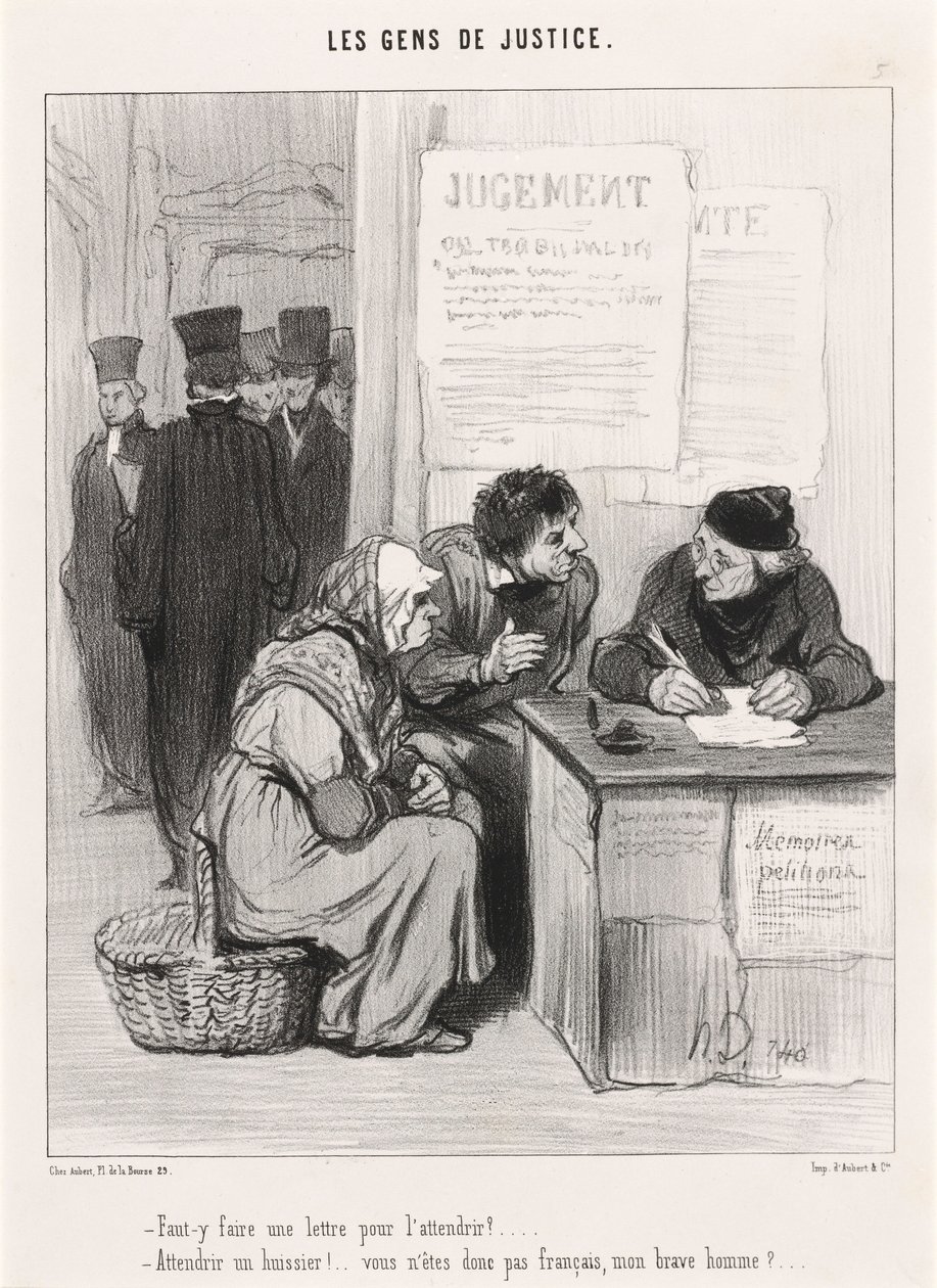 Moet je een brief schrijven om hem te ontroeren door Honoré Daumier