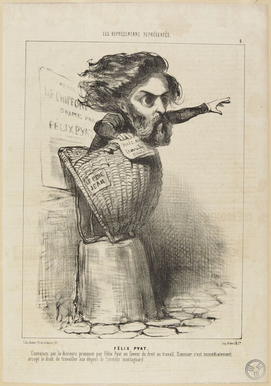 Felix Pyat door Honoré Daumier