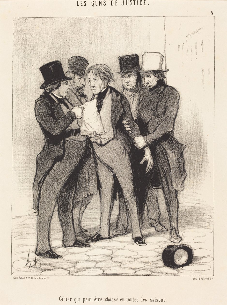 Wild dat in alle seizoenen mag worden gejaagd door Honoré Daumier