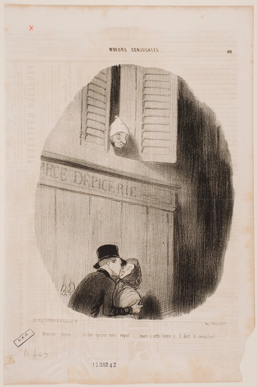 Goedenacht, mijn lief... als je kruidenier ons zag... door Honoré Daumier