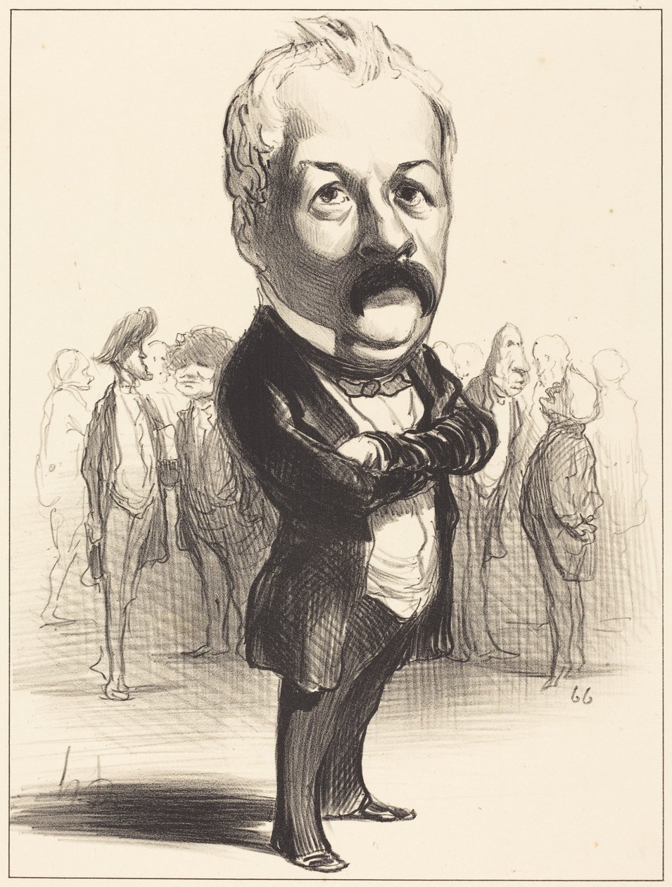 Gustave Sautayra door Honoré Daumier
