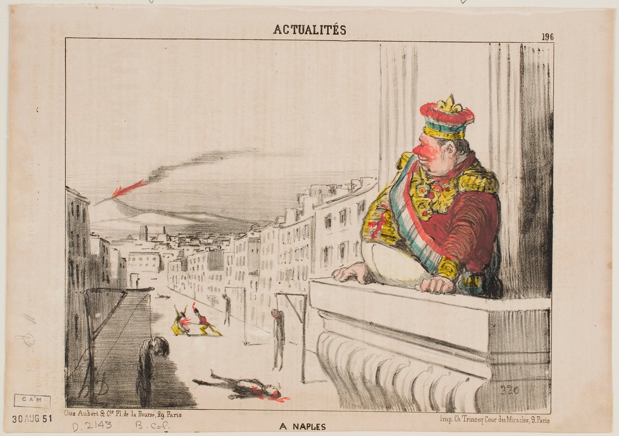 IN NAPELS door Honoré Daumier