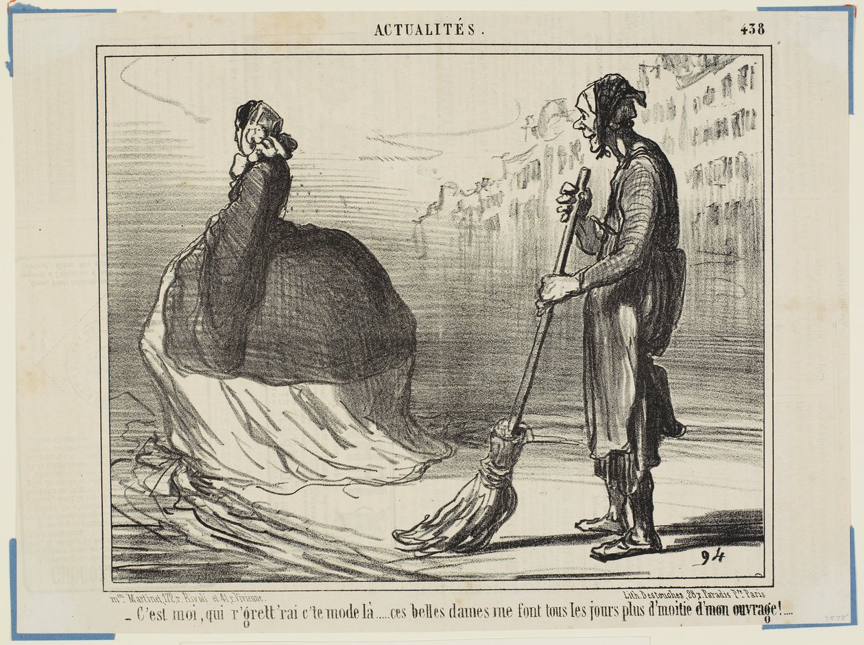 Ik zou deze stijl moeten betreuren ... Deze grote dames maken mijn werk elke dag minder! door Honoré Daumier