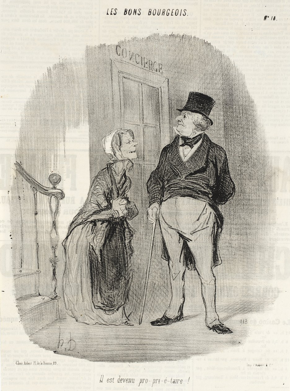 Hij is eigenaar geworden! door Honoré Daumier