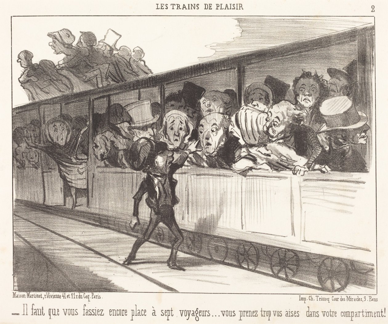 U moet weer plaats maken... door Honoré Daumier