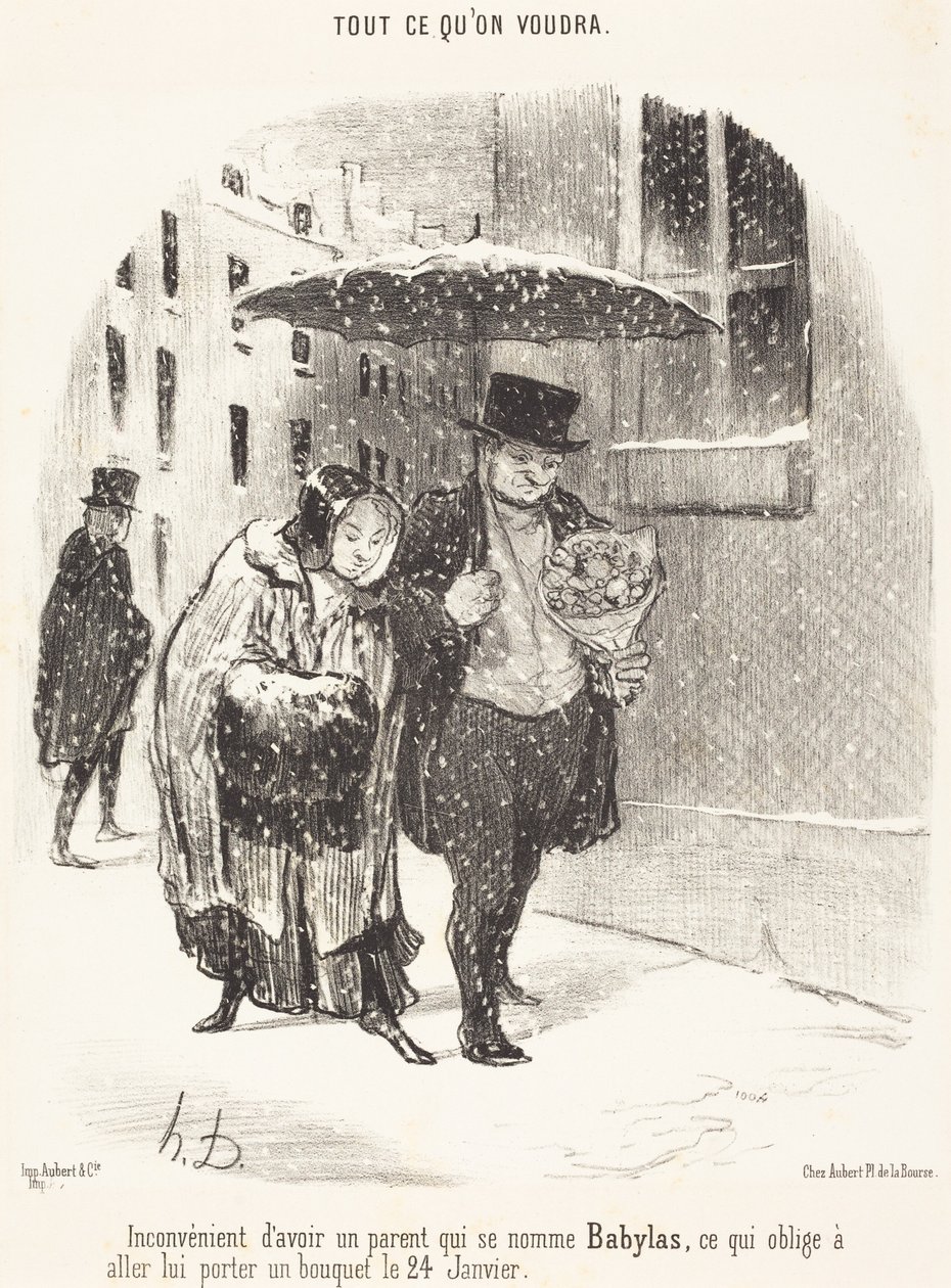 Het nadeel van een ouder te hebben die Babylas heet... door Honoré Daumier