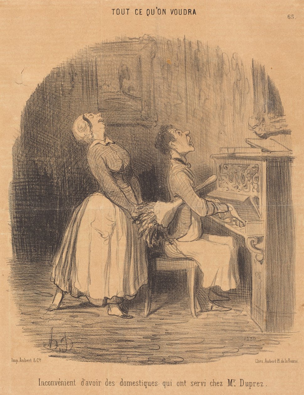 Nadeel... van bedienden die bij meneer Duprez hebben gediend door Honoré Daumier