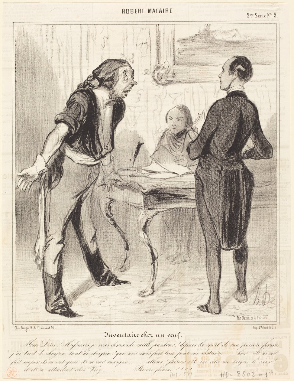 Inventaris bij een weduwnaar door Honoré Daumier