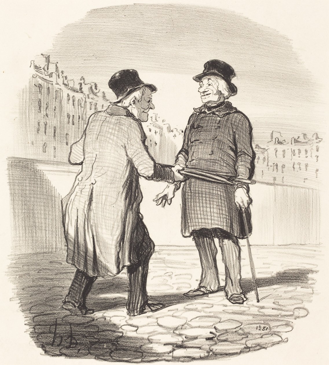 Ik arresteer je, slecht onderwerp... door Honoré Daumier