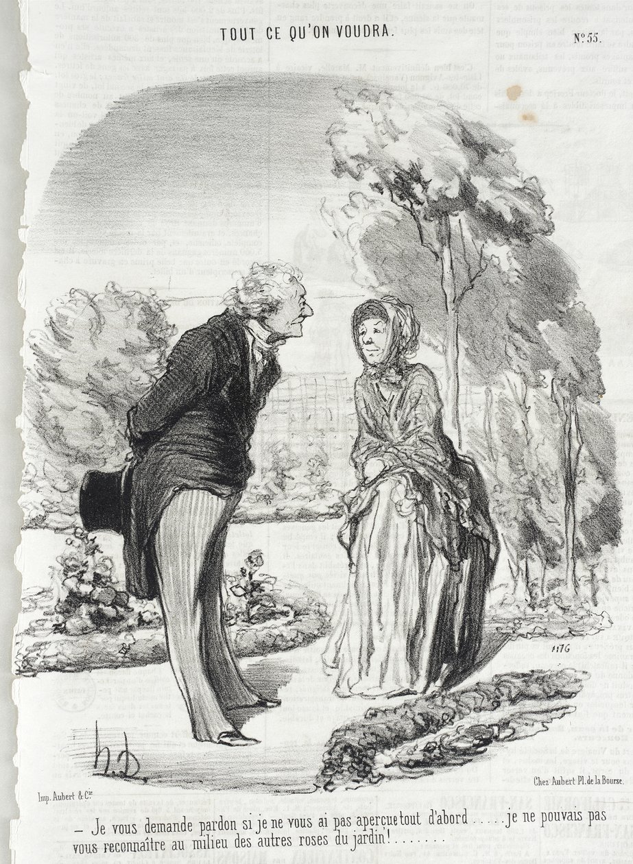 Ik vraag u om vergiffenis als ik u niet heb opgemerkt... door Honoré Daumier