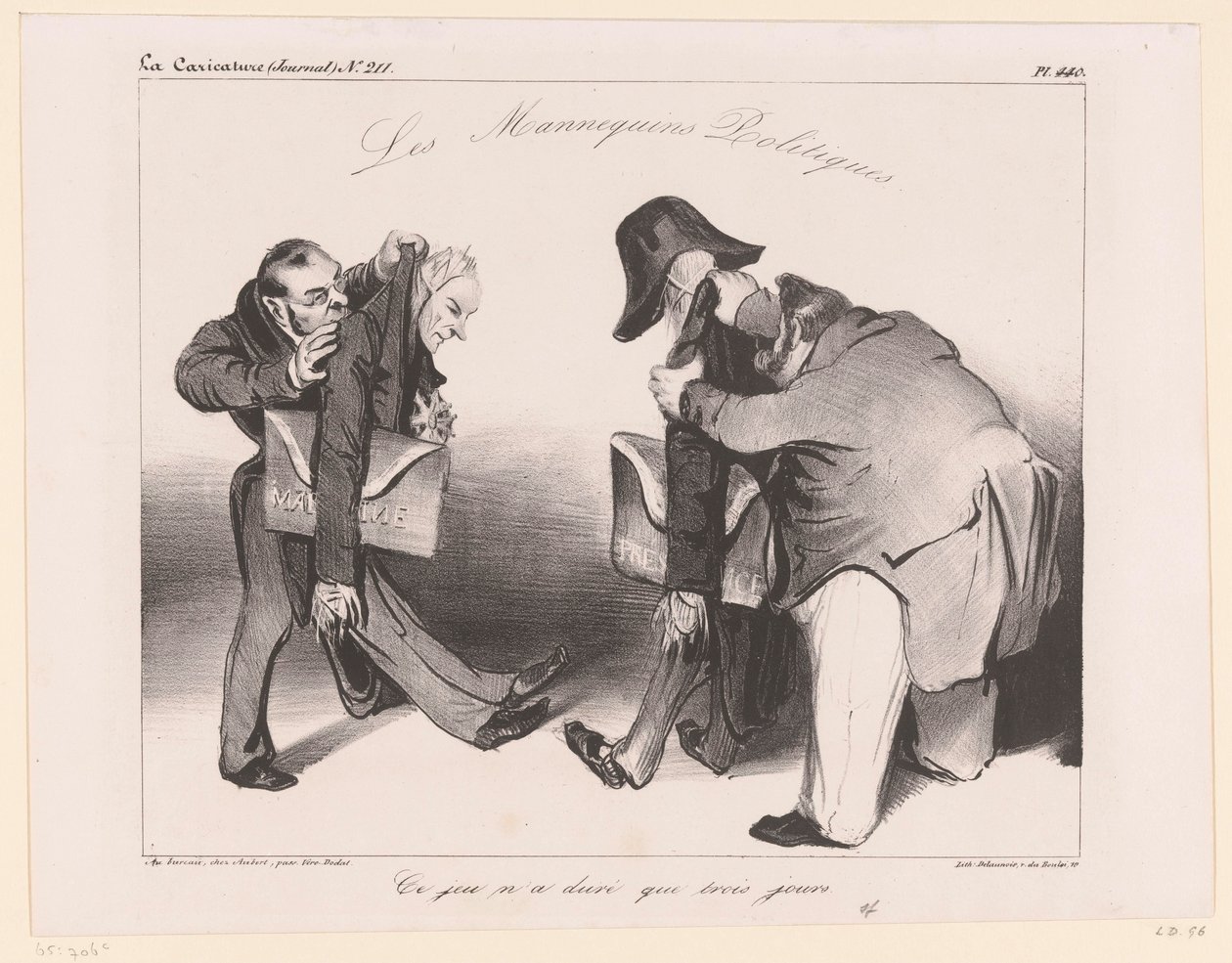 Karikatuur van de marine en het presidentschap door Honoré Daumier