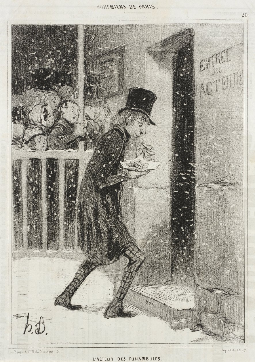 De acteur van de Funambules door Honoré Daumier