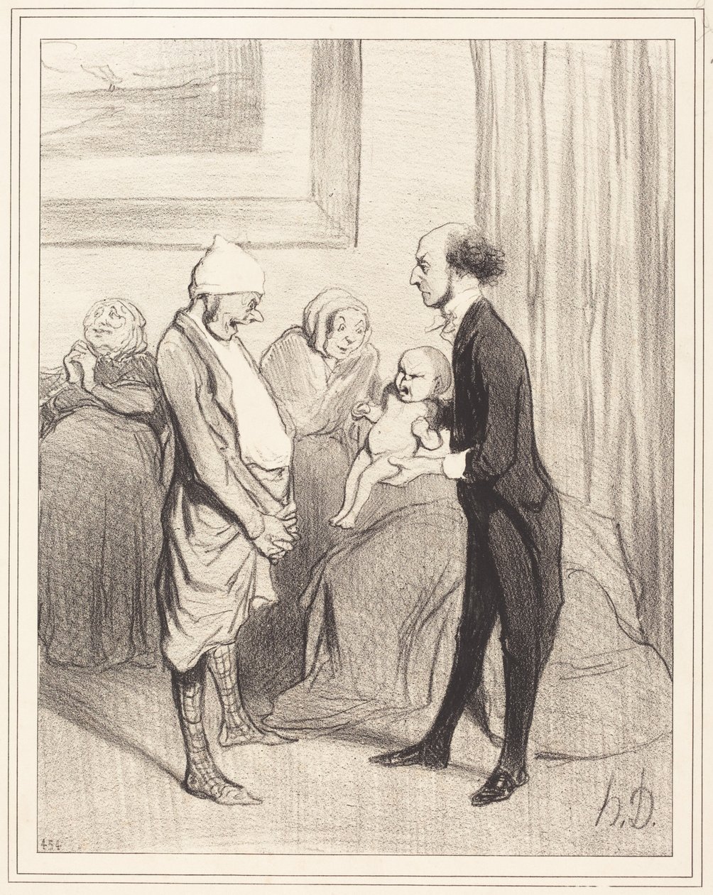 De intrede in het leven door Honoré Daumier