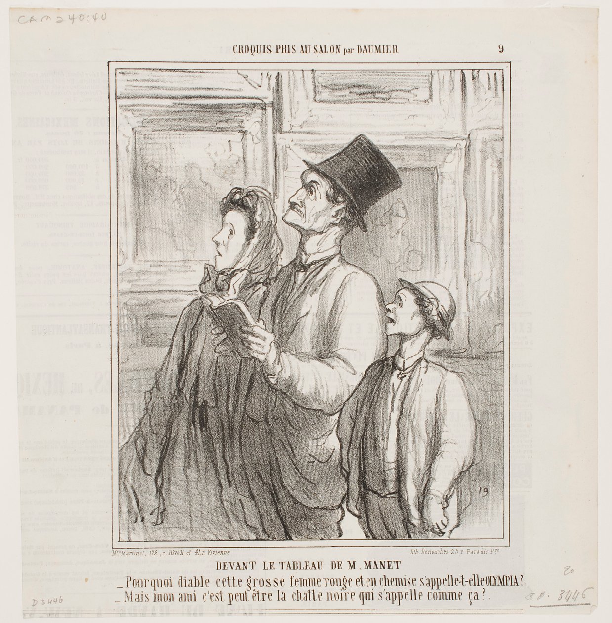 EEN BLIK OP HET SCHILDERIJ VAN MANET door Honoré Daumier