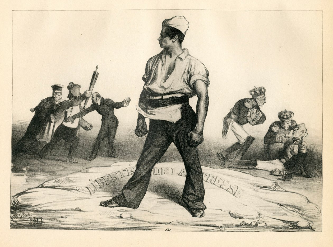 La Caricature (1830) politiek, Satirisch in ZW door Honoré Daumier