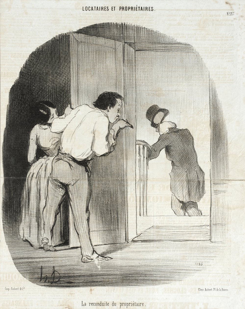 De uitzetting van de eigenaar door Honoré Daumier