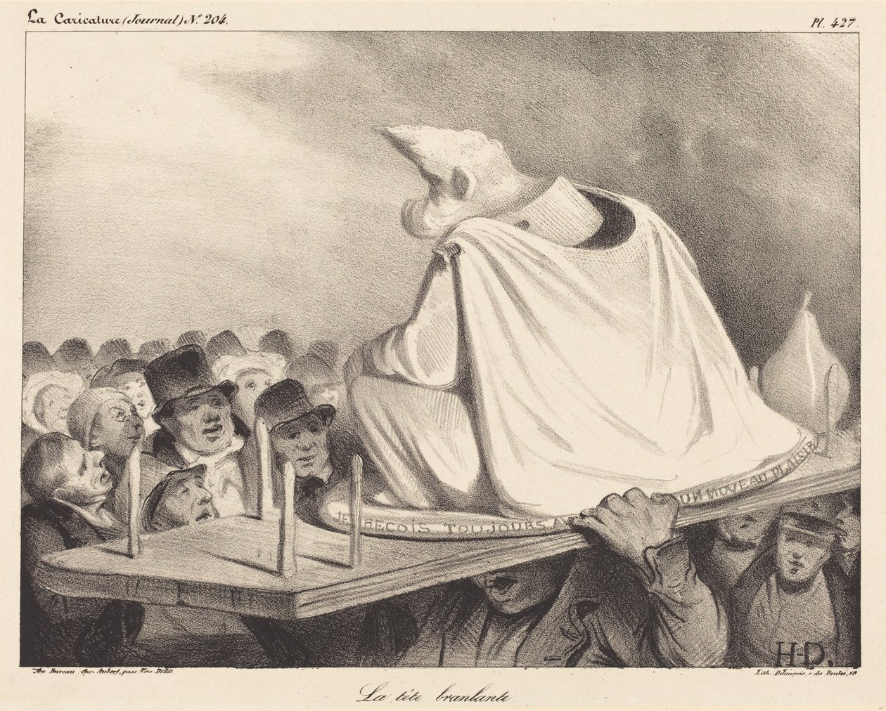 Het wiebelende hoofd door Honoré Daumier