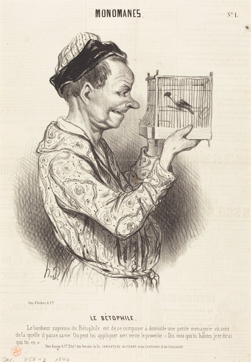 De dierenliefhebber door Honoré Daumier