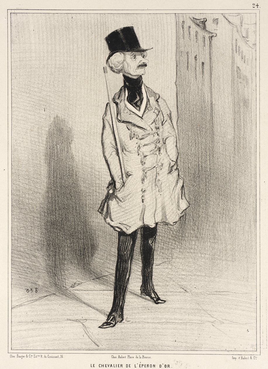 De ridder van de gouden spoor door Honoré Daumier