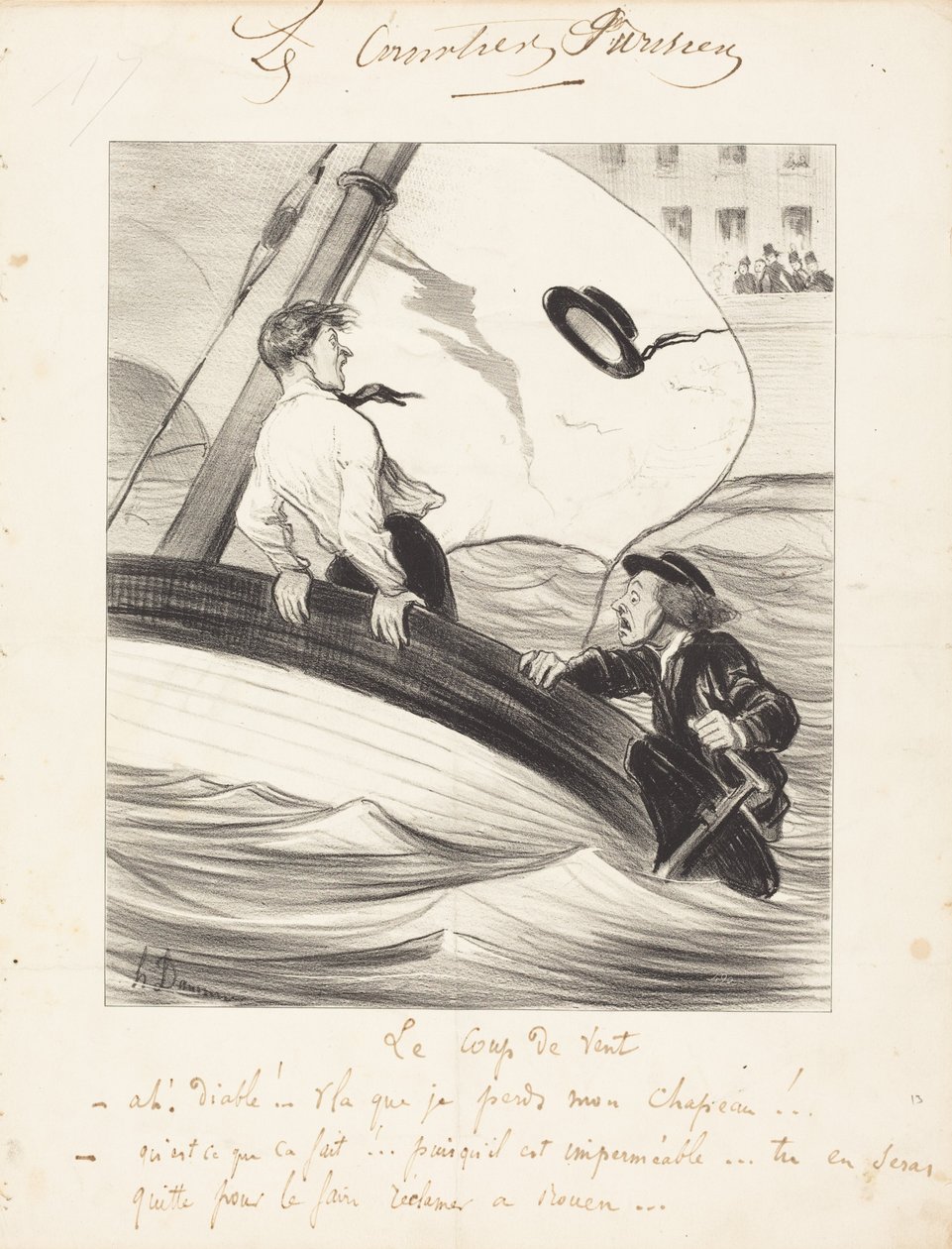 De windvlaag door Honoré Daumier