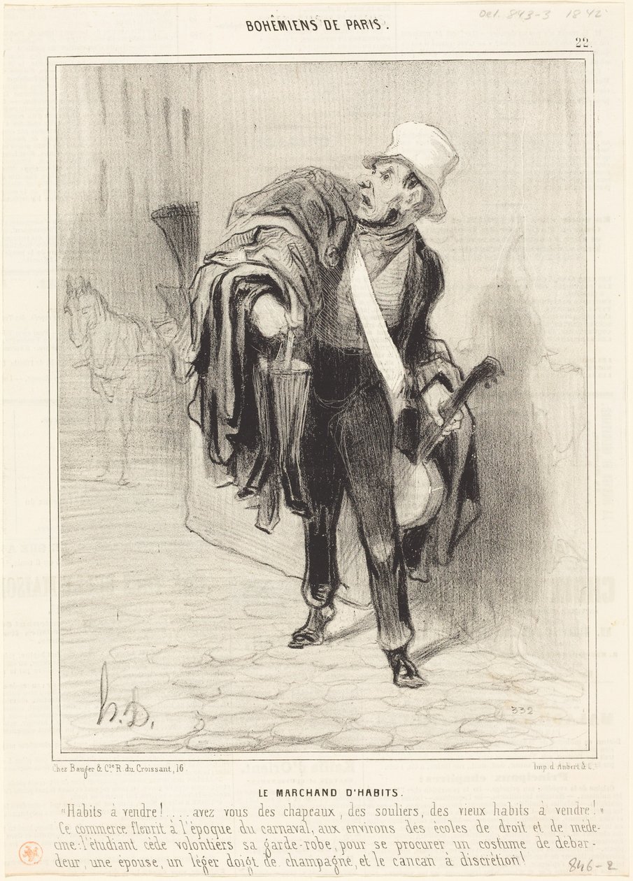 De kledinghandelaar door Honoré Daumier