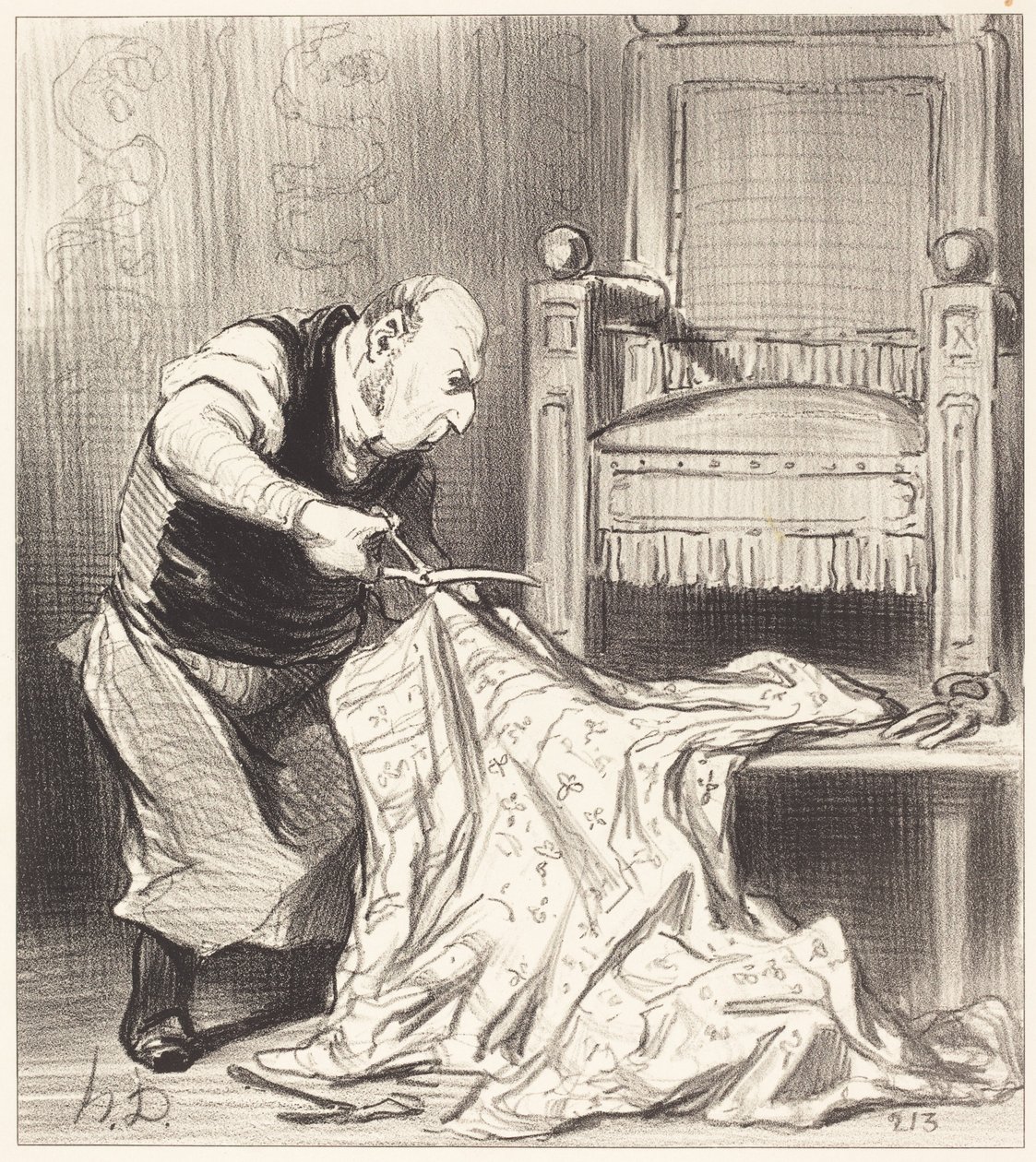 De Nieuwe Tapijtwever van het Hof... door Honoré Daumier