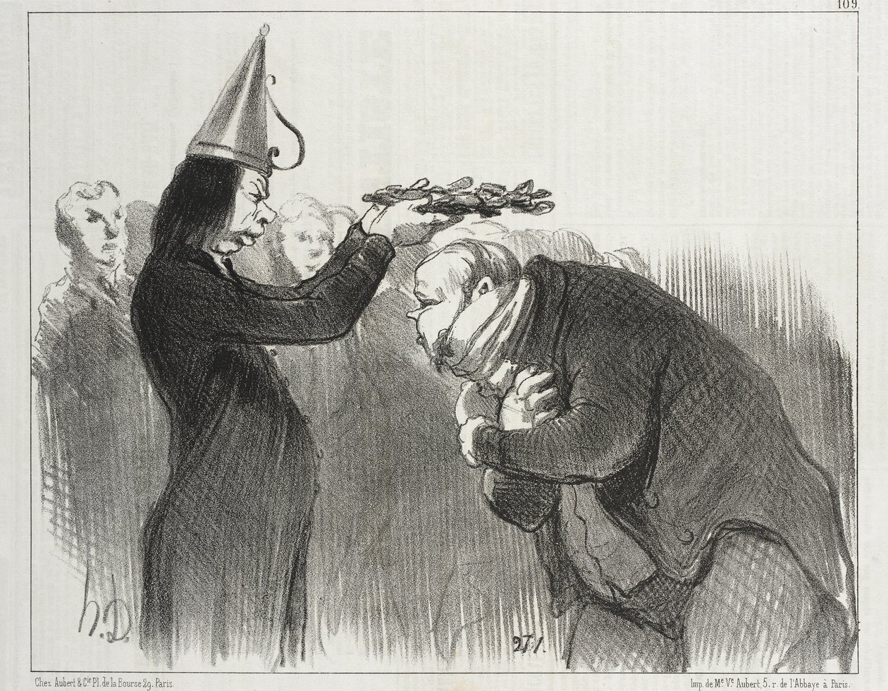 De volgende prijsuitreiking aan de Académie Française door Honoré Daumier