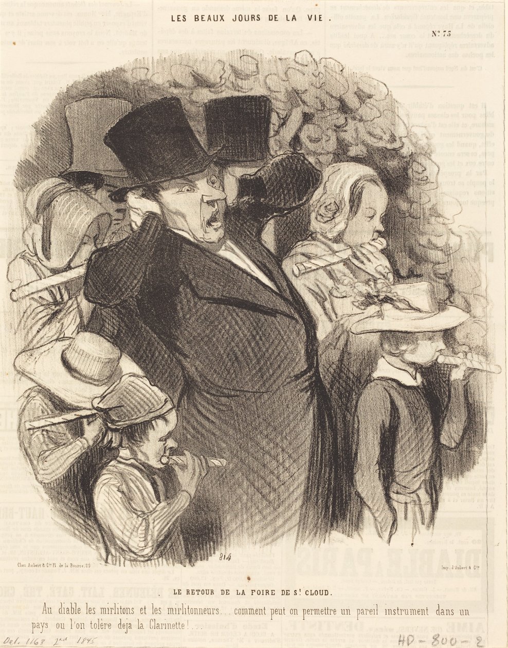 De terugkeer van de kermis van Saint-Cloud door Honoré Daumier