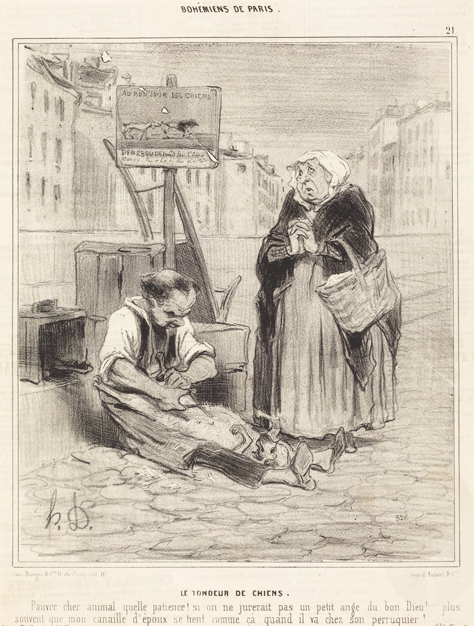De hondenscheerder door Honoré Daumier