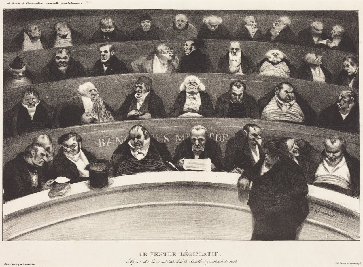 De wetgevende buik door Honoré Daumier