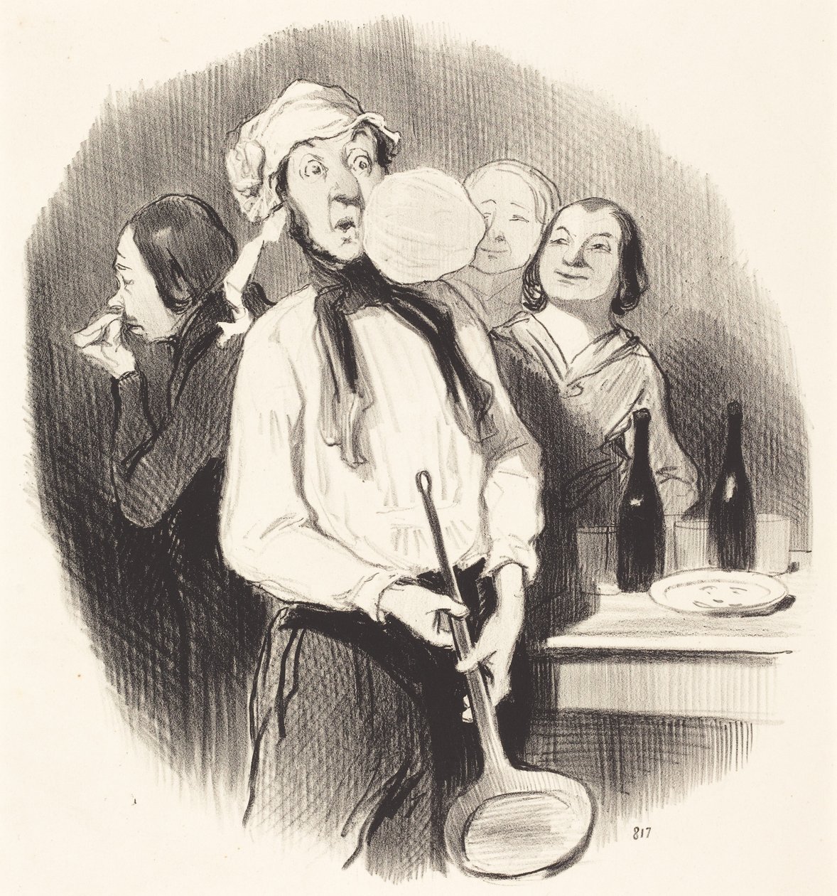 Les Crêpes door Honoré Daumier