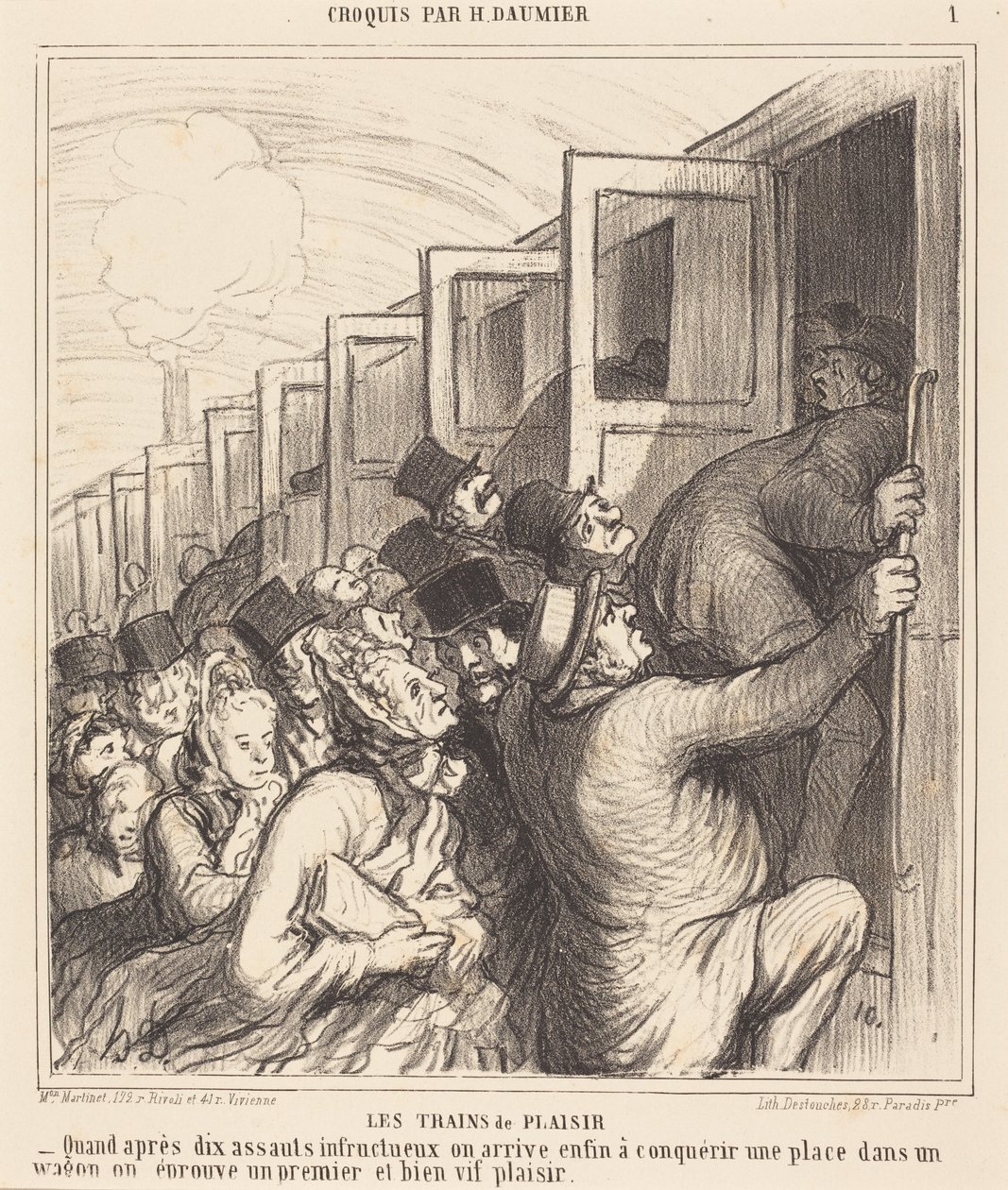 De pleziertreinen door Honoré Daumier