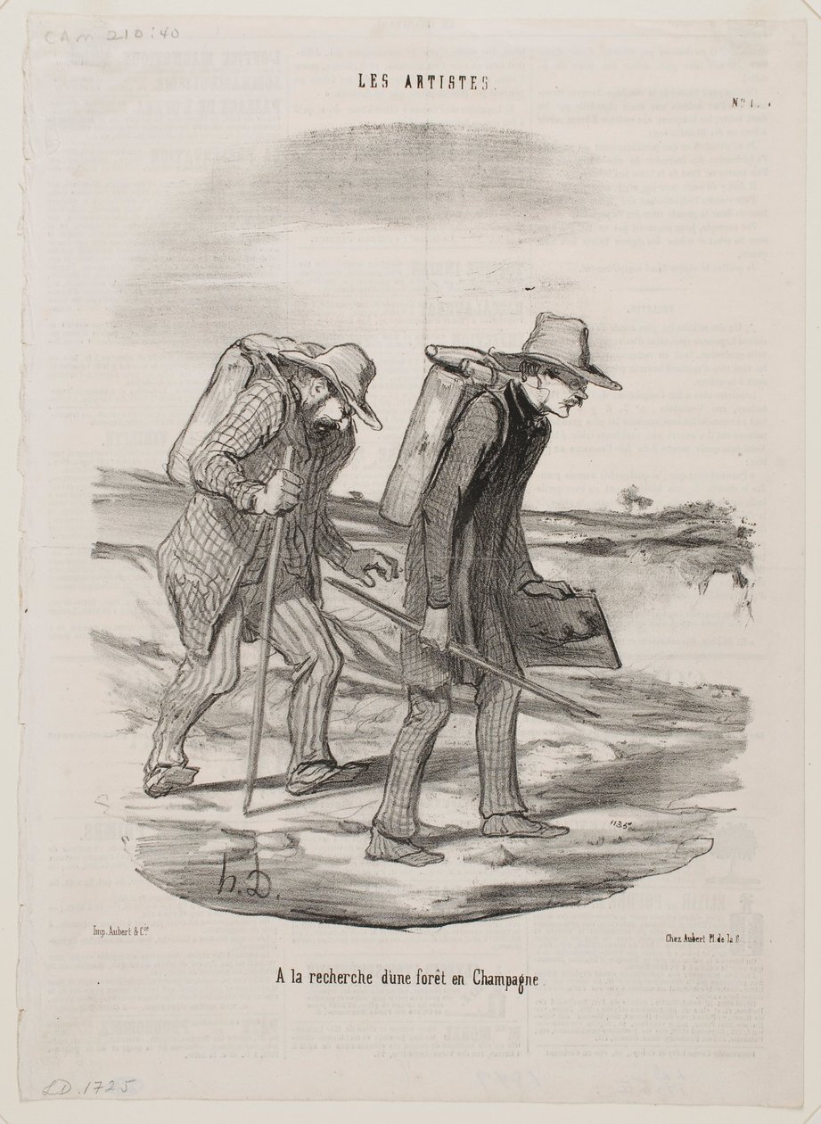 Op zoek naar een bos in de Champagne door Honoré Daumier