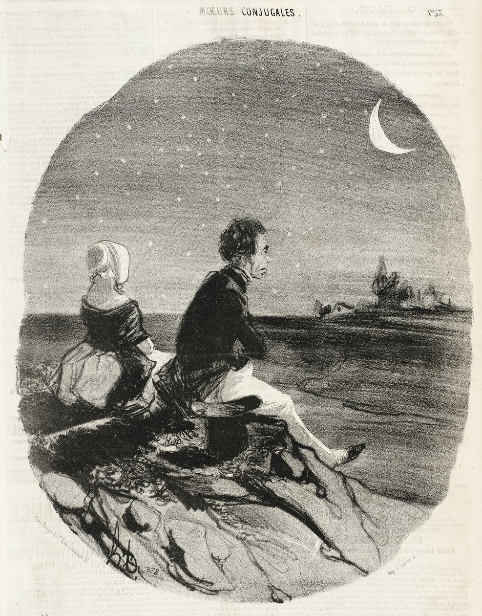 Mevrouw Anastasie Boujot is van het hoogste niveau... door Honoré Daumier