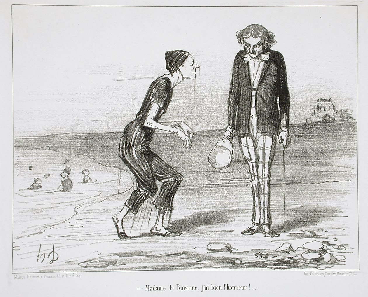 Madame la Baronne, ik heb de eer! door Honoré Daumier